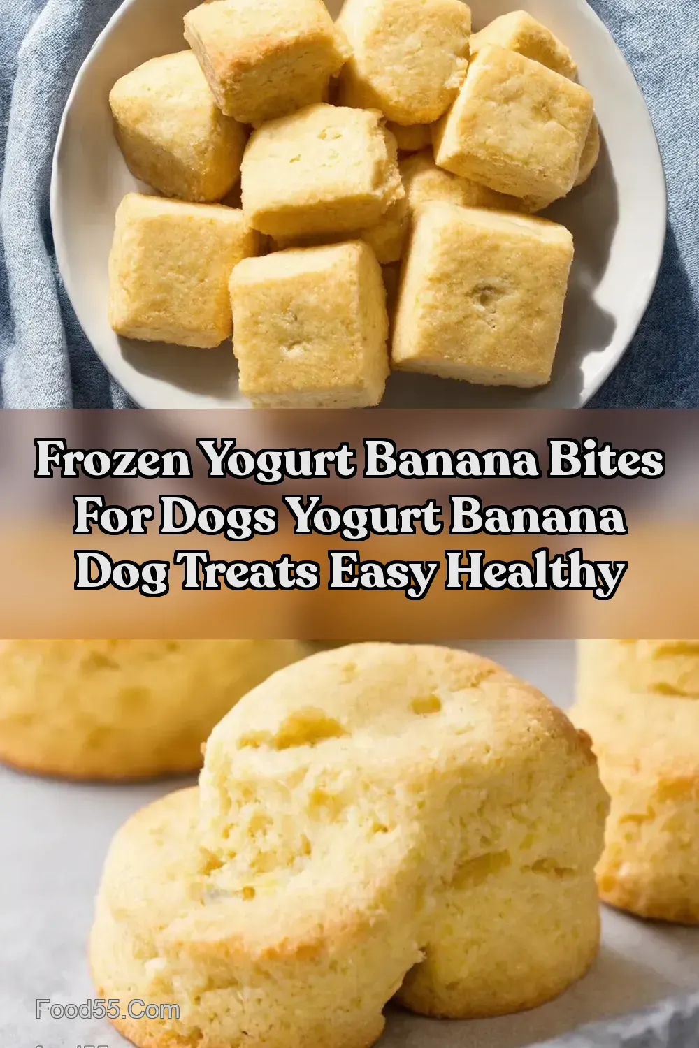 View of Easy Yogurt Banana Dog Treats Recipe Baked Biscuits Frozen…
