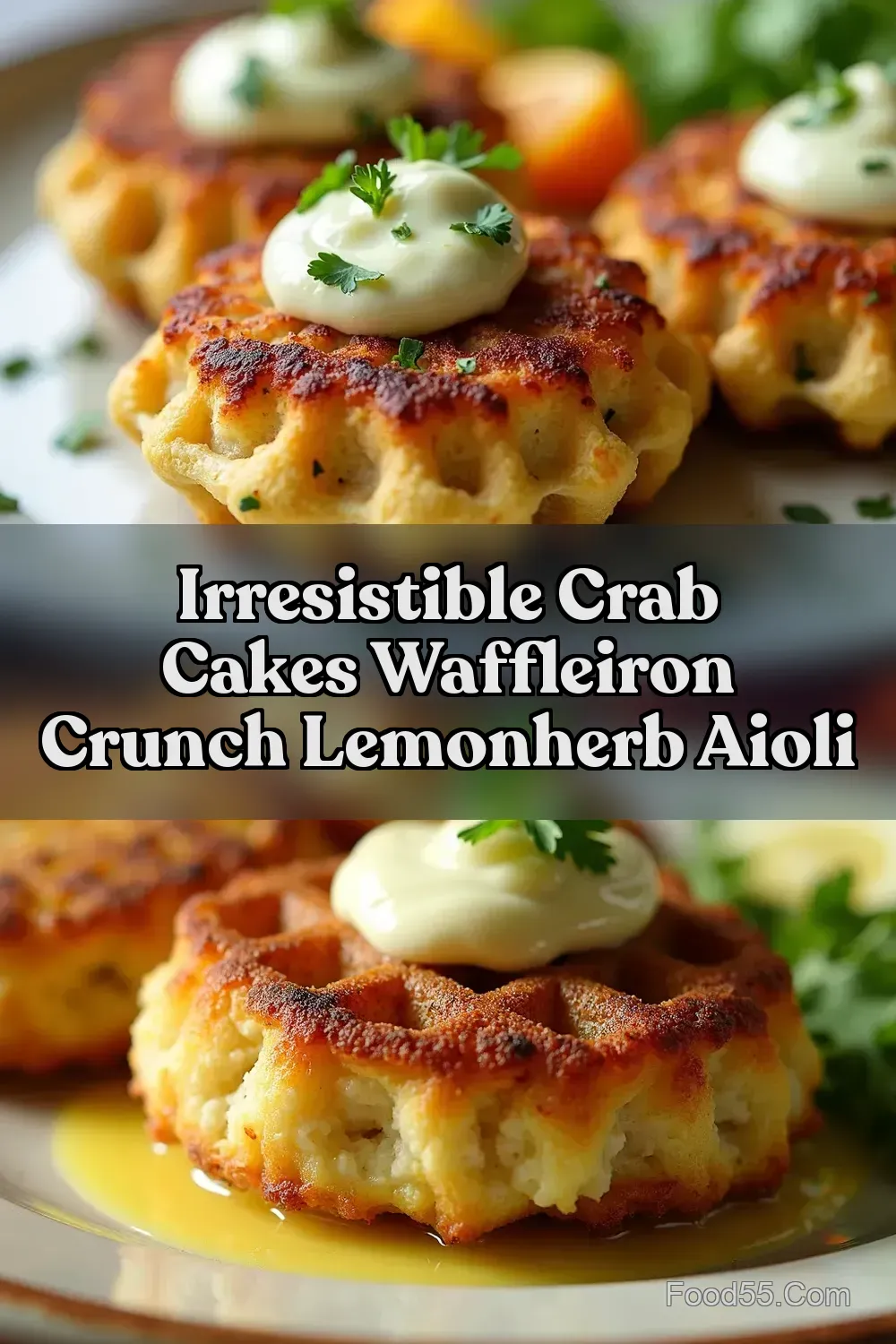 Waffled Crab Cakes with LemonHerb Aioli My GoTo Crisp…