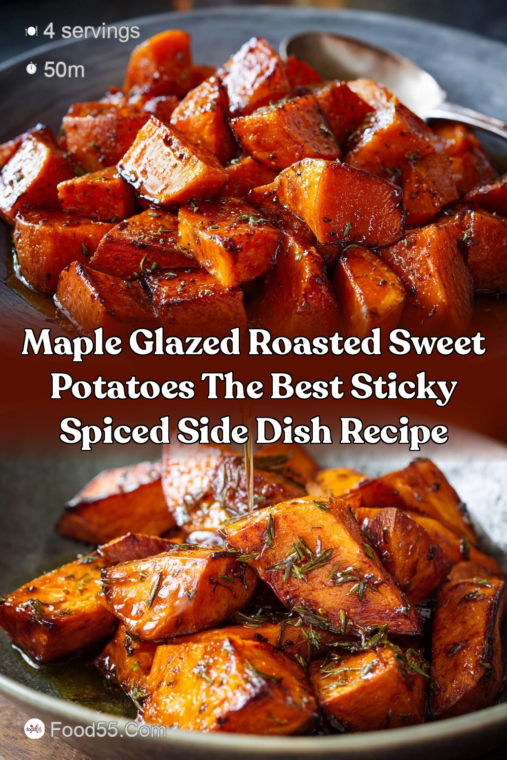 Maple Glazed Roasted Sweet Potatoes Easy Recipe for the…