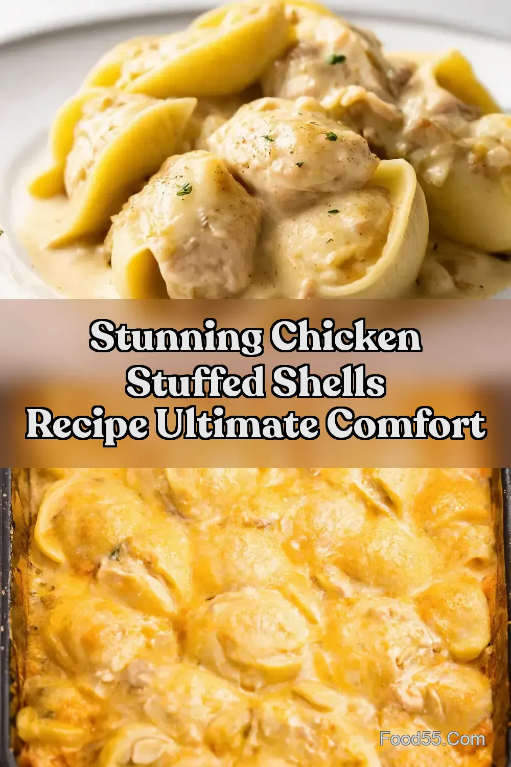 Chicken Stuffed Shells Recipe Creamy Alfredo Delight -…