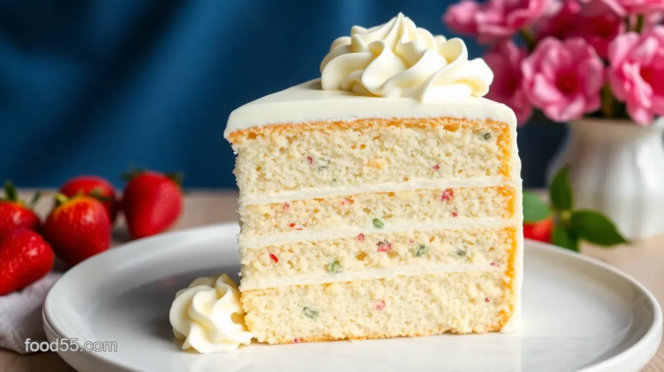 White Velvet Cake with White Chocolate Frosting