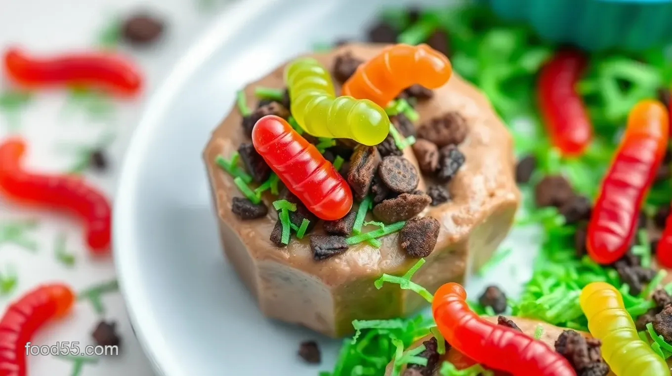 Fruity Worms in Dirt Cups