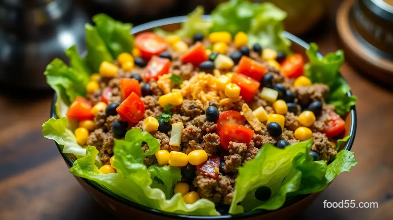 Ultimate Taco Salad Recipe: A Flavor-Packed Fiesta in a Bowl! Ultimate Taco Salad: A Flavor-Packed Fiesta in a Bowl!