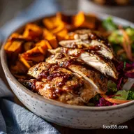 BBQ Chicken Roasted Sweet Potato Bowls Weeknight Winner