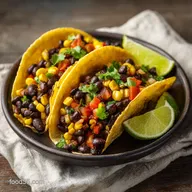 Black Bean Corn Vegetarian Tacos for 4 Servings