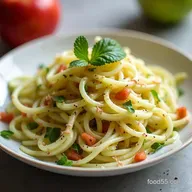 Bright Spiralized Apple and Cabbage Slaw My Easy Crunchy Recipe
