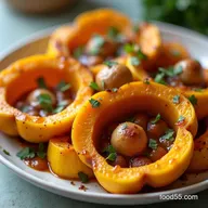 Easy Roasted Acorn Squash with Brown Sugar Cinnamon Glaze
