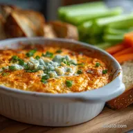 Buffalo Chicken Dip with Ranch: Oven-Only Creamy