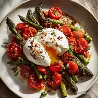 Burrata and Roasted Asparagus and Tomato Salad: Easy Seasonal Recipe