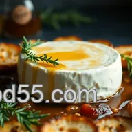 Easy Baked Camembert Cheese with Honey and Herbs for Appetizers