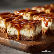 Caramel Apple Cheesecake Bars Recipe: Ultra-Creamy, Spiced Sticky