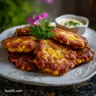 Cheesy Corn Fritters: Velvety Core