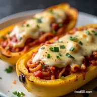 Cheesy Baked Spaghetti Squash Boats Weeknight Comfort