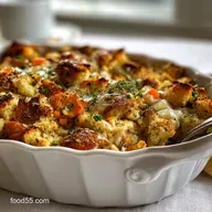 Chicken Stuffing Casserole: Crispy Baked