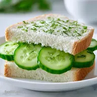 Chilled Cucumber Salad Sandwiches for 4