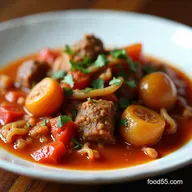 My GoTo Chunky Beef Cabbage and Tomato Instant Pot Comfort