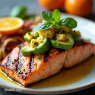 Grilled Salmon with Avocado Bruschetta Quick Citrus Weeknight Recipe