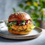 Classic Salmon Burger: Fresh and Flaky