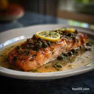 Homemade Creamy Salmon Piccata with Lemon and Capers in 25 Minutes