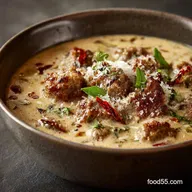 Creamy Italian Sausage Parmesan Cream Cheese Soup 45 Min