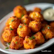The Ultimate Crispy Saucy Baked Buffalo Cauliflower Bites