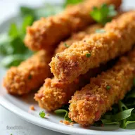 Easy Crispy Breaded Eggplant Sticks in the Oven or Air Fryer