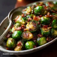 Thanksgiving Side Dishes: Crispy Maple-Glazed Sprouts with Pancetta