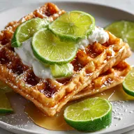 Coconut Dessert Waffles: Ultra-Crispy Recipe with Zesty Lime Glaze
