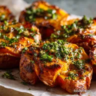 Smashed Sweet Potatoes: Ultra-Crispy Garlic Herb Side Dish