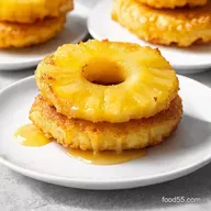 Crispy Pineapple Fritter Rings with Vanilla Rum Glaze My GoTo Treat