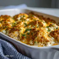 Easy 4 Ingredient Ranch Chicken Bake with Cheddar Cheese