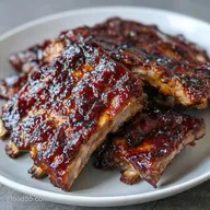 Easy Slow Cooker BBQ Ribs for 4 Servings