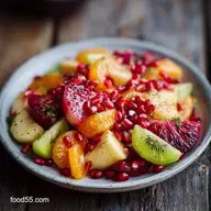 Winter Fruit Salad with Maple Lime Dressing