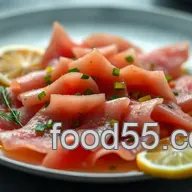 Elegant Tuna Carpaccio with Zesty Citrus Dressing &ndash; A Flavorful Delight