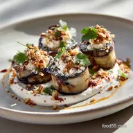 Feta yogurt and aubergine rolls Creamy Whipped Appetizer