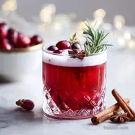 Christmas Cocktails: Spiced Cranberry Gin Fizz Recipe