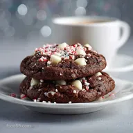 Fudgy Chocolate Peppermint Cookie with White (24 Cookies)