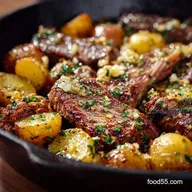 Garlic Butter Steak and Potatoes Skillet Easy One-Pan Recipe