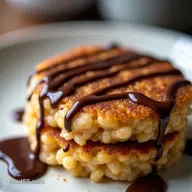 Giant Peanut Butter Rice Cakes My Easy NoBake Chocolate Drizzle