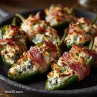 Stuffed Jalape&ntilde;os with Gorgonzola and Bacon: Ultra-Creamy Popper Recipe