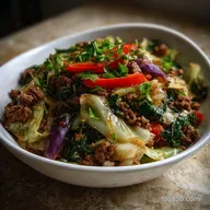 Mouthwatering Ground Beef and Cabbage Stir in 20 Minutes