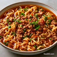 Ground Beef Ramen Soup in 20 Minutes