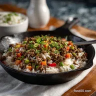 Perfect Ground Beef and Rice Skillet One-Pot