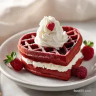 Heart Waffle Brunch Recipe for 4 Servings