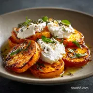 Honey Feta Sweet Potato Rounds Creamy Whipped Feta Side Dish