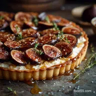 Goat Cheese Recipes: Elegant Honeyed Fig Thyme Tart