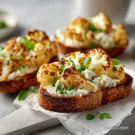 Ina Gartens Cauliflower Toasts with Gruy&egrave;re