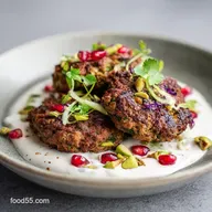 Lamb Pistachio Patties with Sumac Yogurt Sauce for 4 Servings