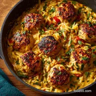 Chicken Meatballs with Orzo: Zesty, Creamy One-Pan Dinner