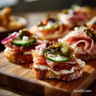 Mini Deli Sandwich Charcuterie Board: Easy DIY Gourmet Platter Recipe